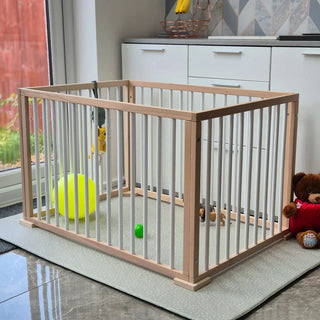 Mokee Foldable Playpen - White Beech - Mokee