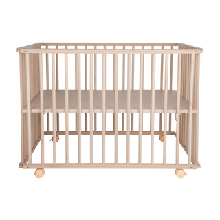 Mokee Ezee | Adjustable Playpen with wheels - Beech
