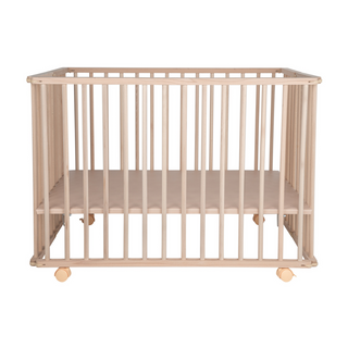 Mokee Ezee | Adjustable Playpen with wheels - Beech