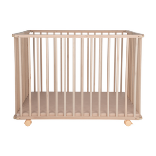 Mokee Ezee | Adjustable Playpen with wheels - Beech