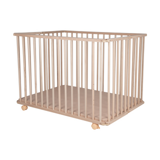 Mokee Ezee | Adjustable Playpen with wheels - Beech