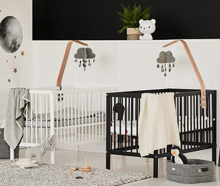 Mini Cot Bed - White (120x60) Solid Beechwood