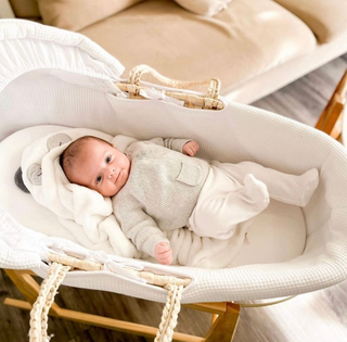 Classic Wicker Moses Basket with Rocking Stand