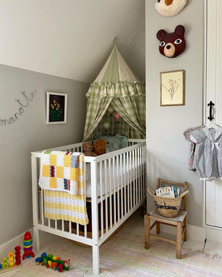 Mini Cot Bed - White (120x60) Solid Beechwood