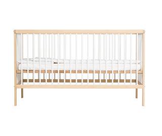Midi Cot Bed - White Beech (140 x 70) Solid Beechwood