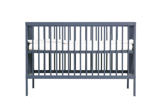 Mini Cot Bed - Stone Blue (120x60) Solid Beechwood