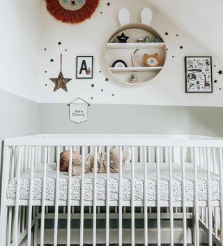 Mini Cot Bed - White (120x60) Solid Beechwood